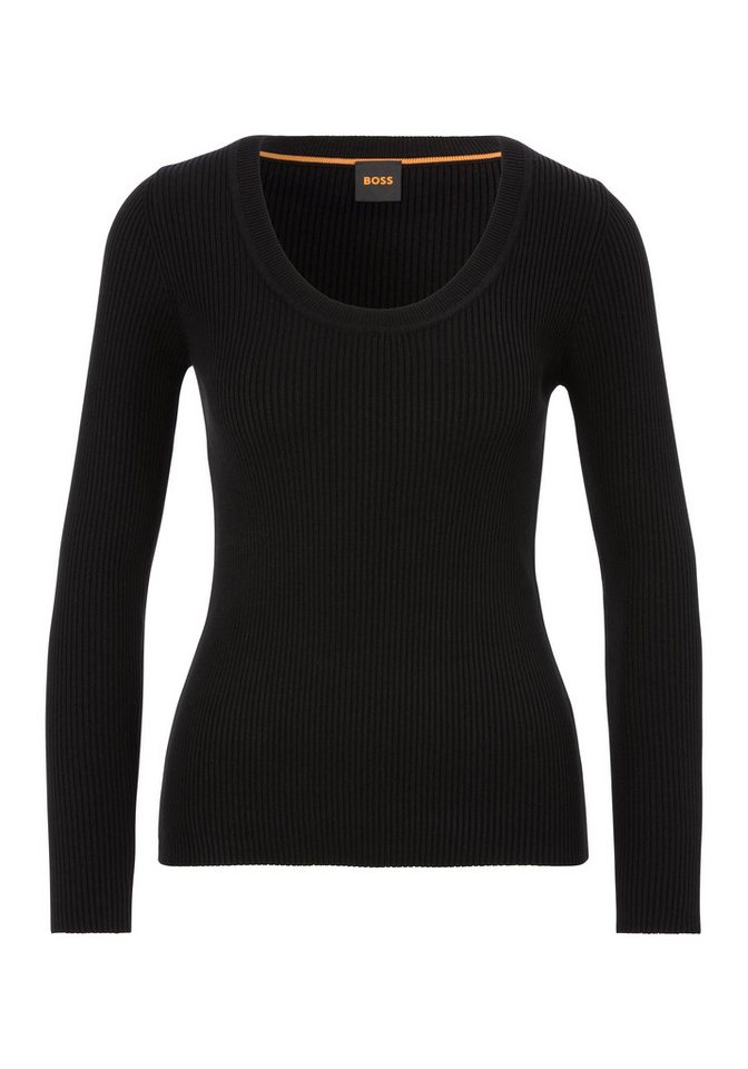 BOSS ORANGE Strickpullover C_Faradiso mit tiefem Ausschnitt von BOSS ORANGE