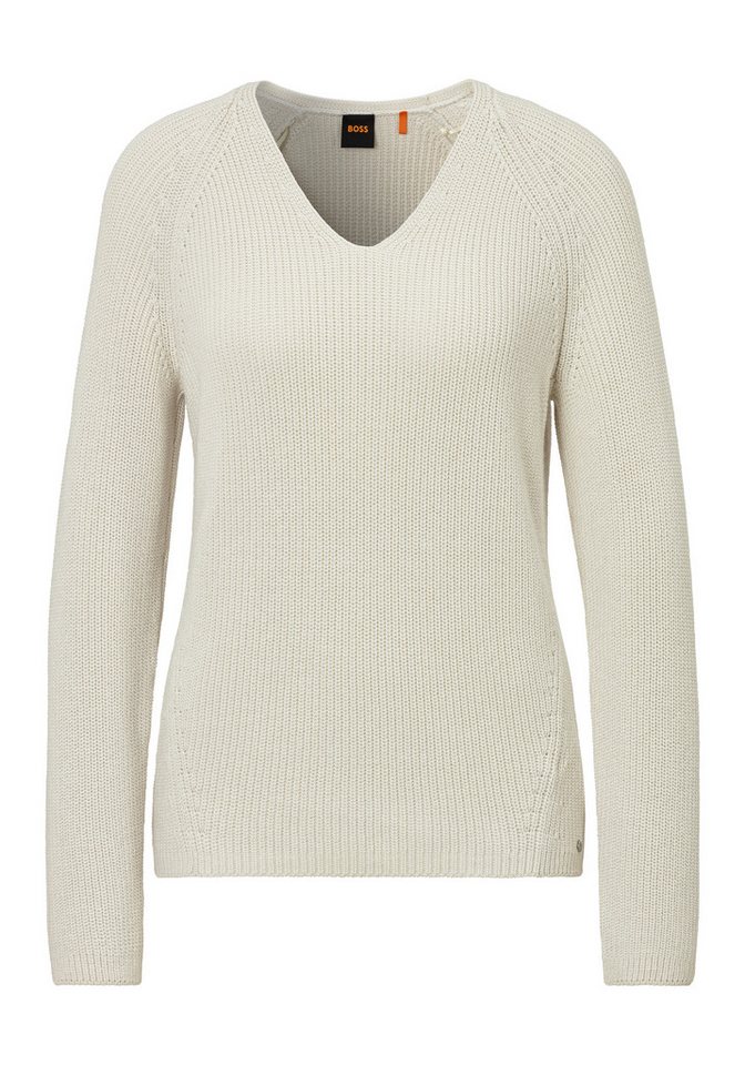 BOSS ORANGE Strickpullover C_Fardin mit Charm mit BOSS Logo von BOSS ORANGE