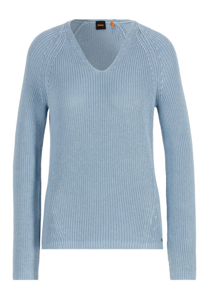 BOSS ORANGE Strickpullover C_Fardin mit Charm mit BOSS Logo von BOSS ORANGE