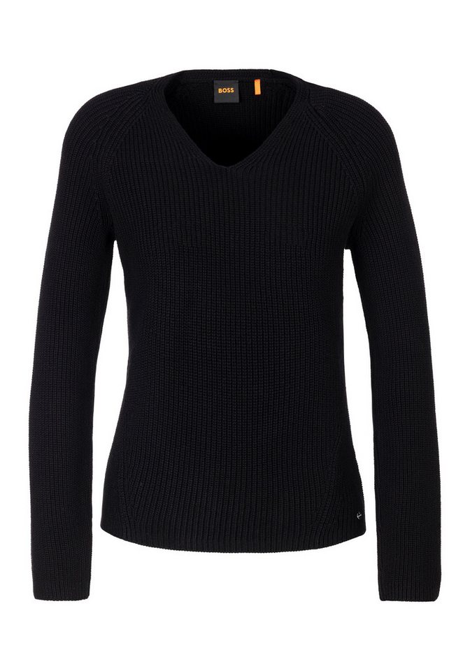 BOSS ORANGE Strickpullover C_Fardin mit Charm mit BOSS Logo von BOSS ORANGE