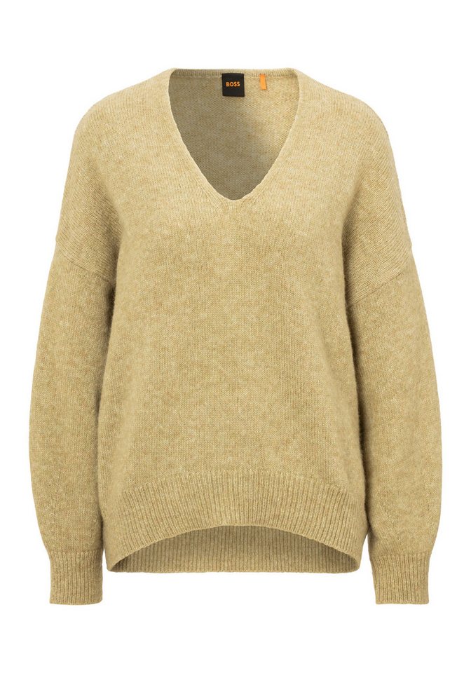BOSS ORANGE Strickpullover C_Fondys mit V-Ausschnitt von BOSS ORANGE