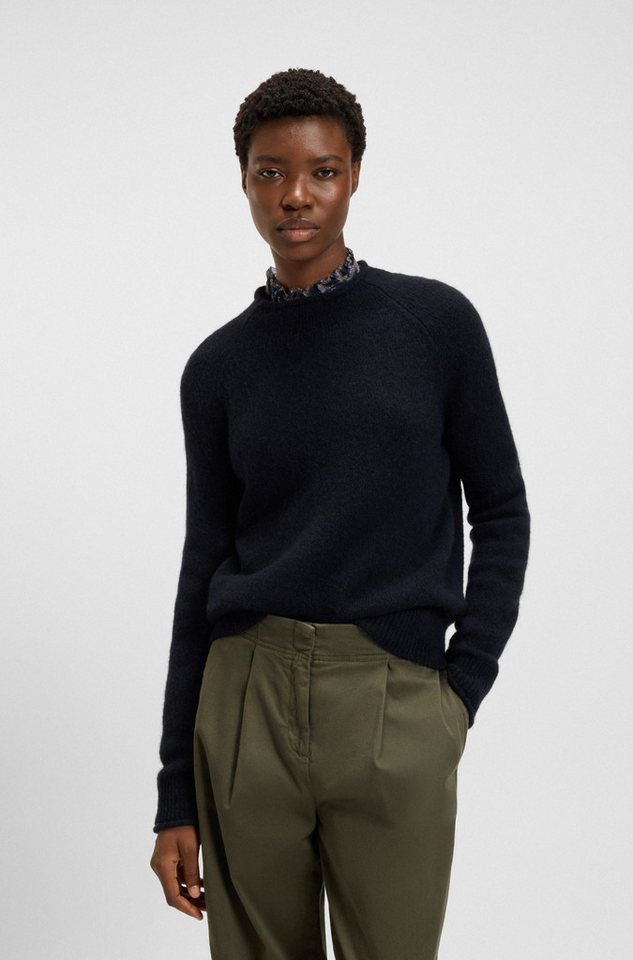 BOSS ORANGE Strickpullover Fesperanasy Premium Damenmode Stehkragen mit Rollkante von BOSS ORANGE