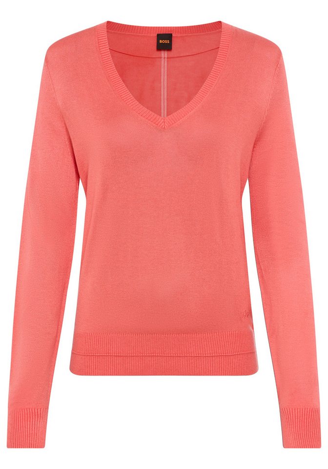 BOSS ORANGE Strickpullover Fiaffella Premium Damenmode mit Ajouré-Detail hinten BOSS ORANGE Strickpullover Fiaffella Premium Damenmode mit Ajouré-Detail hinten von BOSS ORANGE