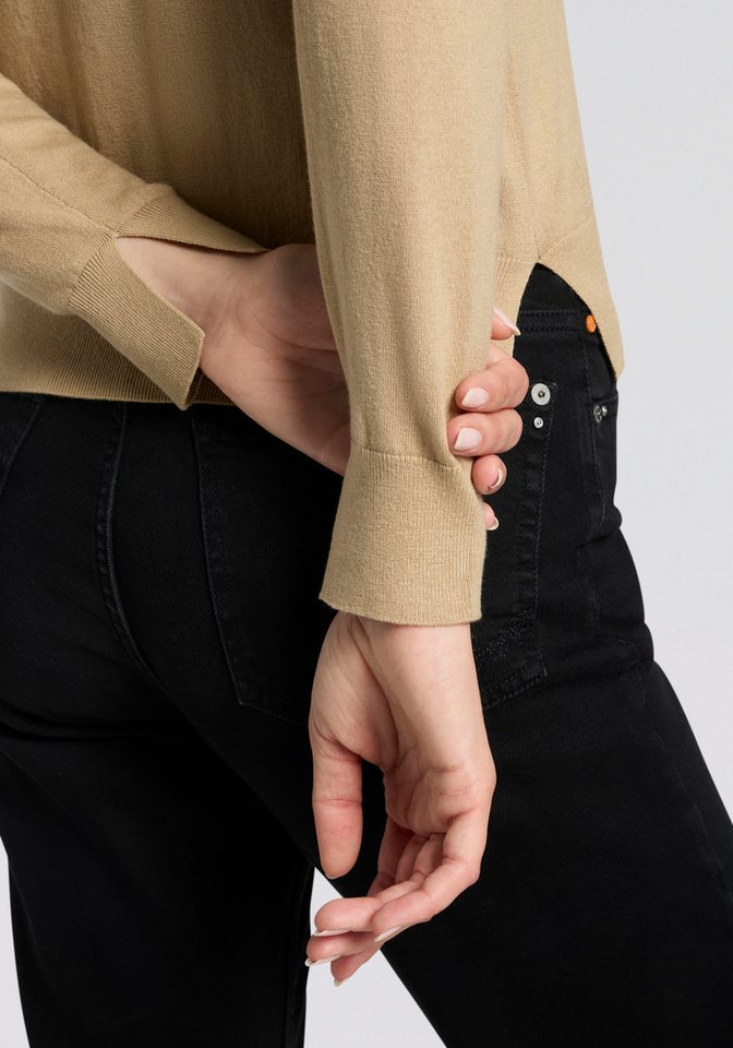 BOSS ORANGE Strickpullover Finguine Premium Damenmode mit Ajour-Dekor, Rundhalsform von BOSS ORANGE