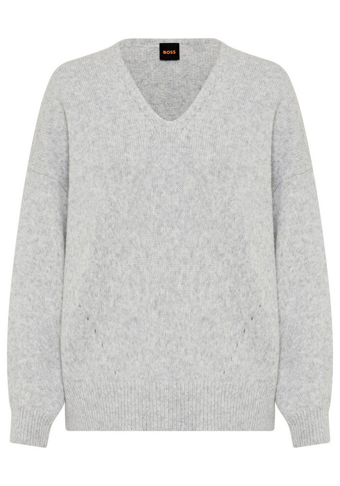BOSS ORANGE Strickpullover Fondyssa Premium Damenmode im Relaxed Fit, V-Ausschnitt von BOSS ORANGE