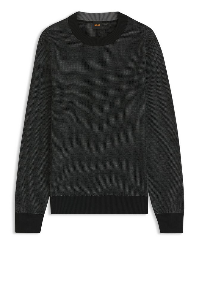 BOSS ORANGE Strickpullover Klapok mit zweifarbiger Struktur (1-tlg) von BOSS ORANGE