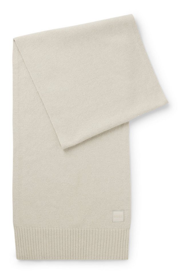 BOSS ORANGE Strickschal Akaio_R_Scarf, 50% Wolle Winterschal Wollschal Herbst Premium Mode von BOSS ORANGE
