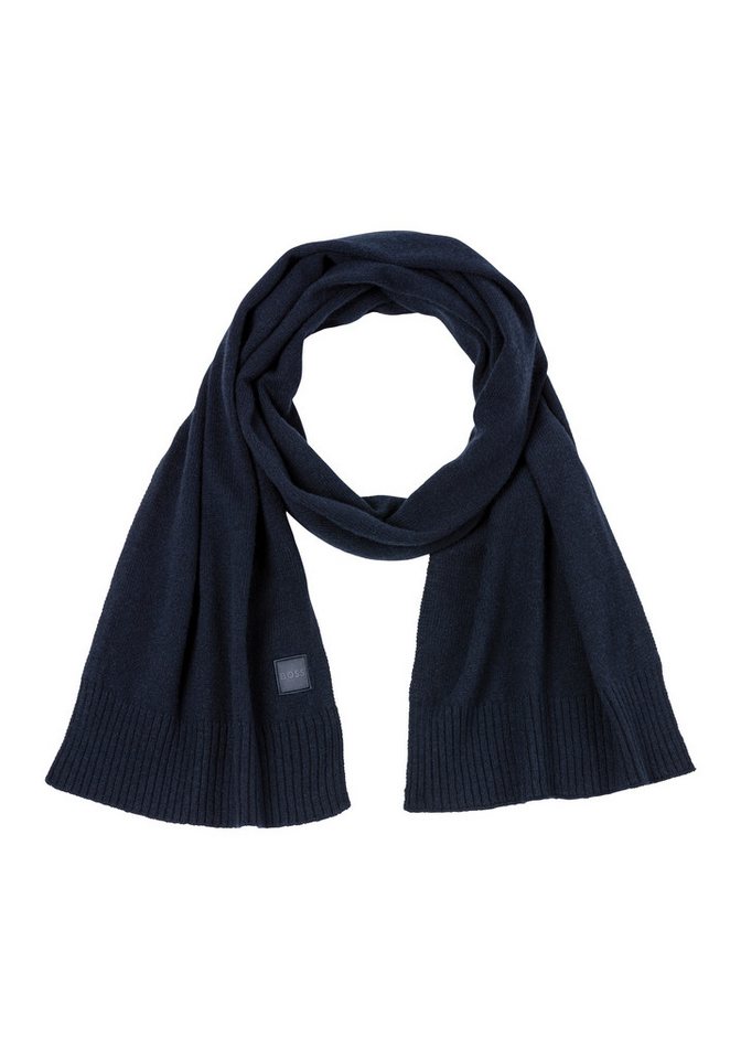 BOSS ORANGE Strickschal Akaio_R_Scarf, 50% Wolle Winterschal Wollschal Herbst Premium Mode von BOSS ORANGE