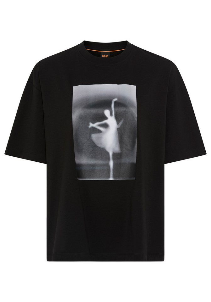 BOSS ORANGE T-Shirt Eboys Premium Damenmode Oversize Fit mit Print von BOSS ORANGE