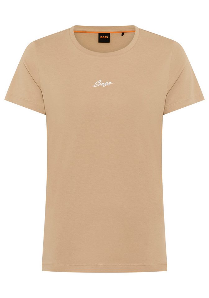 BOSS ORANGE T-Shirt Elove Embro Premium Damenmode mit Rundhals, Slim Fit von BOSS ORANGE