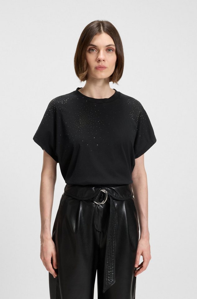 BOSS ORANGE T-Shirt Emason Hotfix Premium Damenmode Oversized Fit mit Rundhals, Glitzer-Applikation von BOSS ORANGE