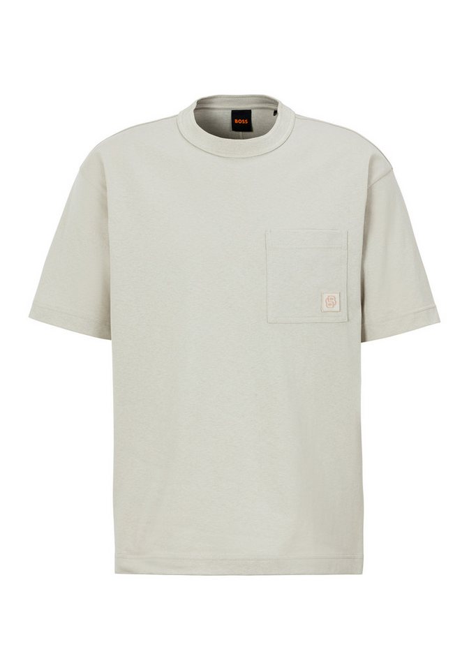 BOSS ORANGE T-Shirt Te cotton mit Logobadge von BOSS ORANGE