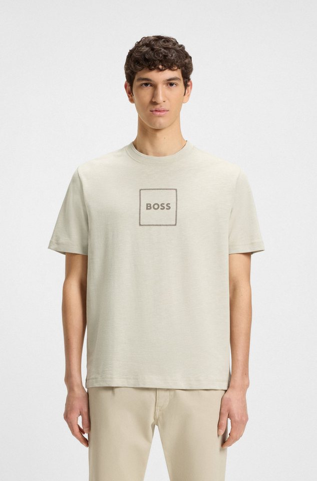 BOSS ORANGE T-Shirt Te linenlogo mit BOSS Schriftzug von BOSS ORANGE