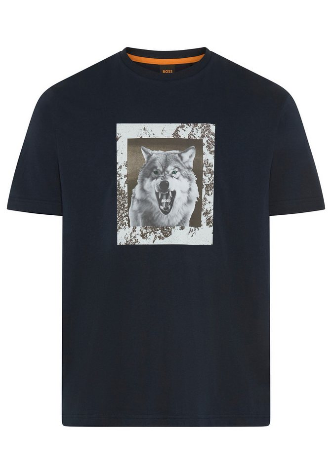BOSS ORANGE T-Shirt Te lupo runder Ausschnitt, regular fit, Fotodruck BOSS ORANGE T-Shirt Te lupo runder Ausschnitt, regular fit, Fotodruck von BOSS ORANGE