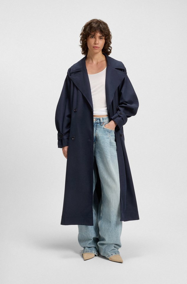 BOSS ORANGE Trenchcoat Camina Premium Damenmode Oversize, aus angerautem Gewebe von BOSS ORANGE