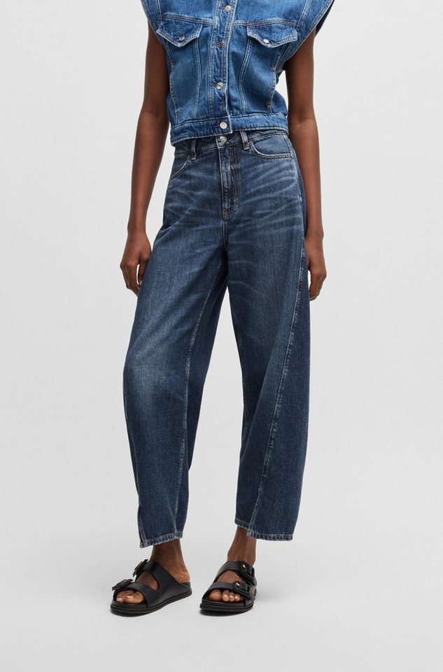 BOSS ORANGE Weite Jeans Baloon High Rise Premium Damenmode (BOSS ORANGE DENIM) mit BOSS-Badge von BOSS ORANGE