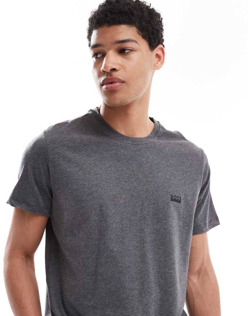 BOSS - Bodywear - Anthrazitfarbiges T-Shirt mit Logo-Grau von BOSS Orange