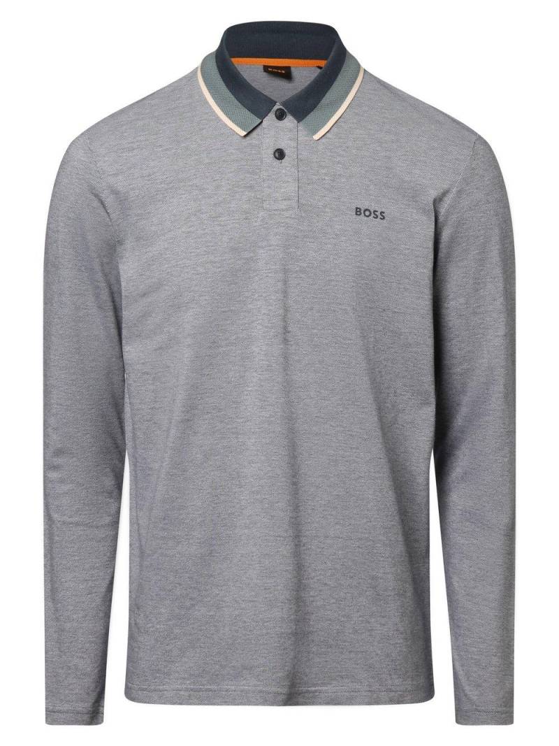 BOSS Orange Poloshirt Herren Baumwolle meliert, petrol von BOSS Orange