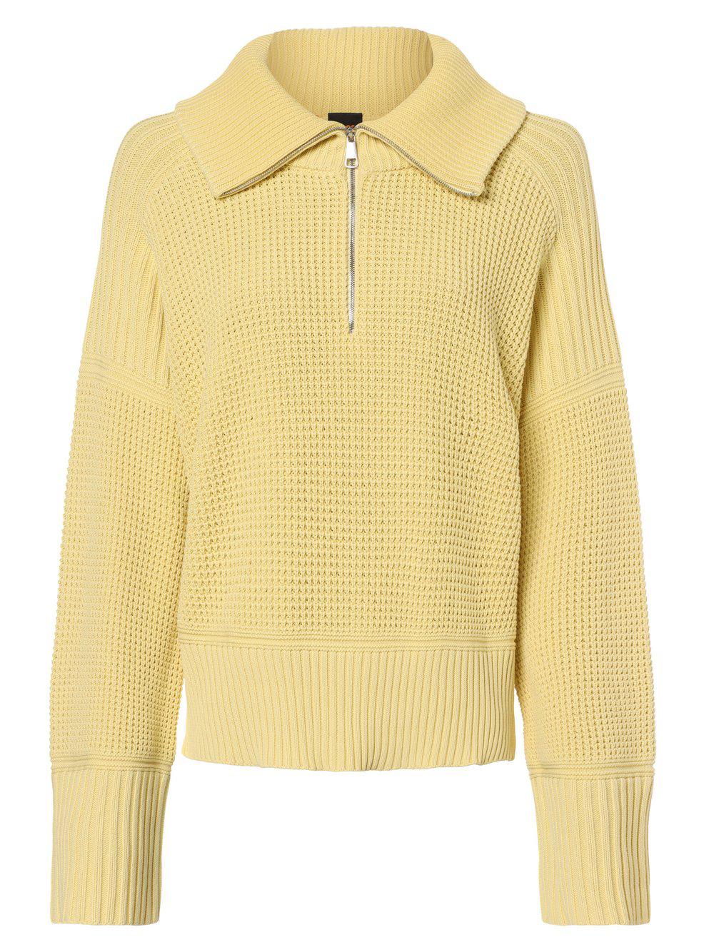 BOSS Orange Pullover Damen Baumwolle, gelb von BOSS Orange