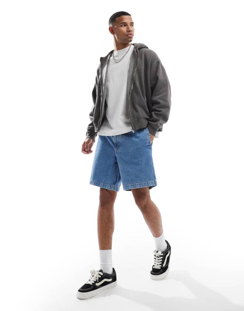 BOSS Orange - Sandrew - Jeansshorts in mittlerer Waschung mit Kordelzug-Blau von BOSS Orange