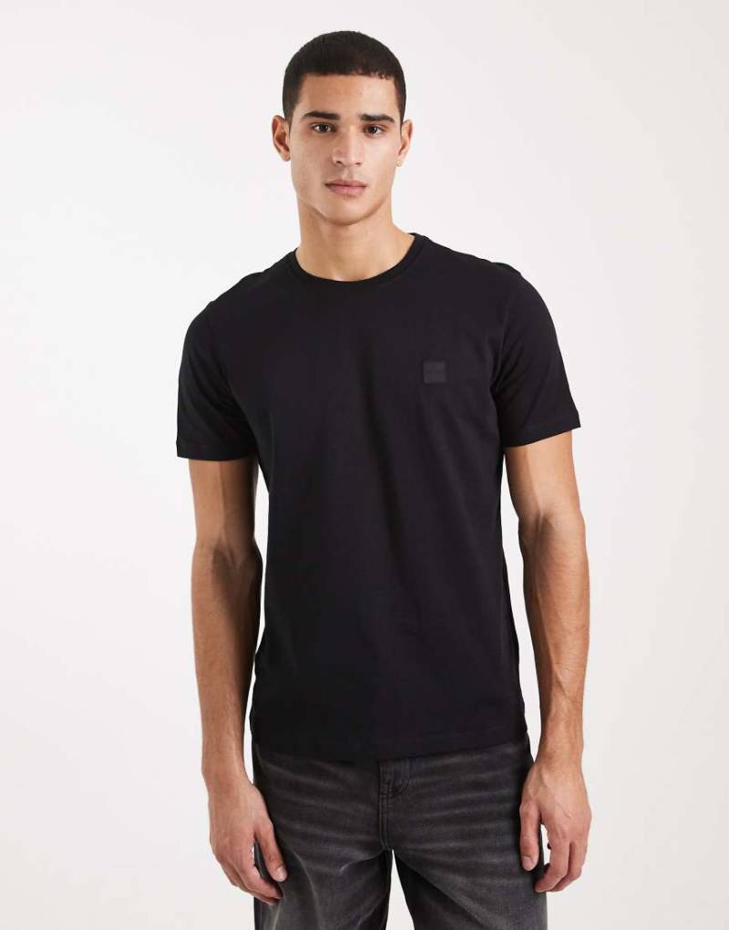 BOSS Orange - Tales - T-Shirt in Schwarz mit Box-Logo von BOSS Orange