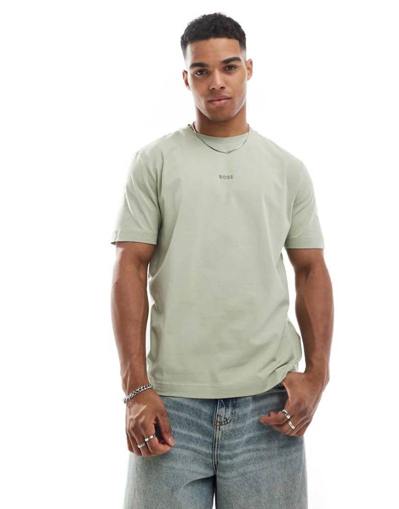 BOSS Orange - Tchup - T-Shirt in Grün mit Logo von BOSS Orange