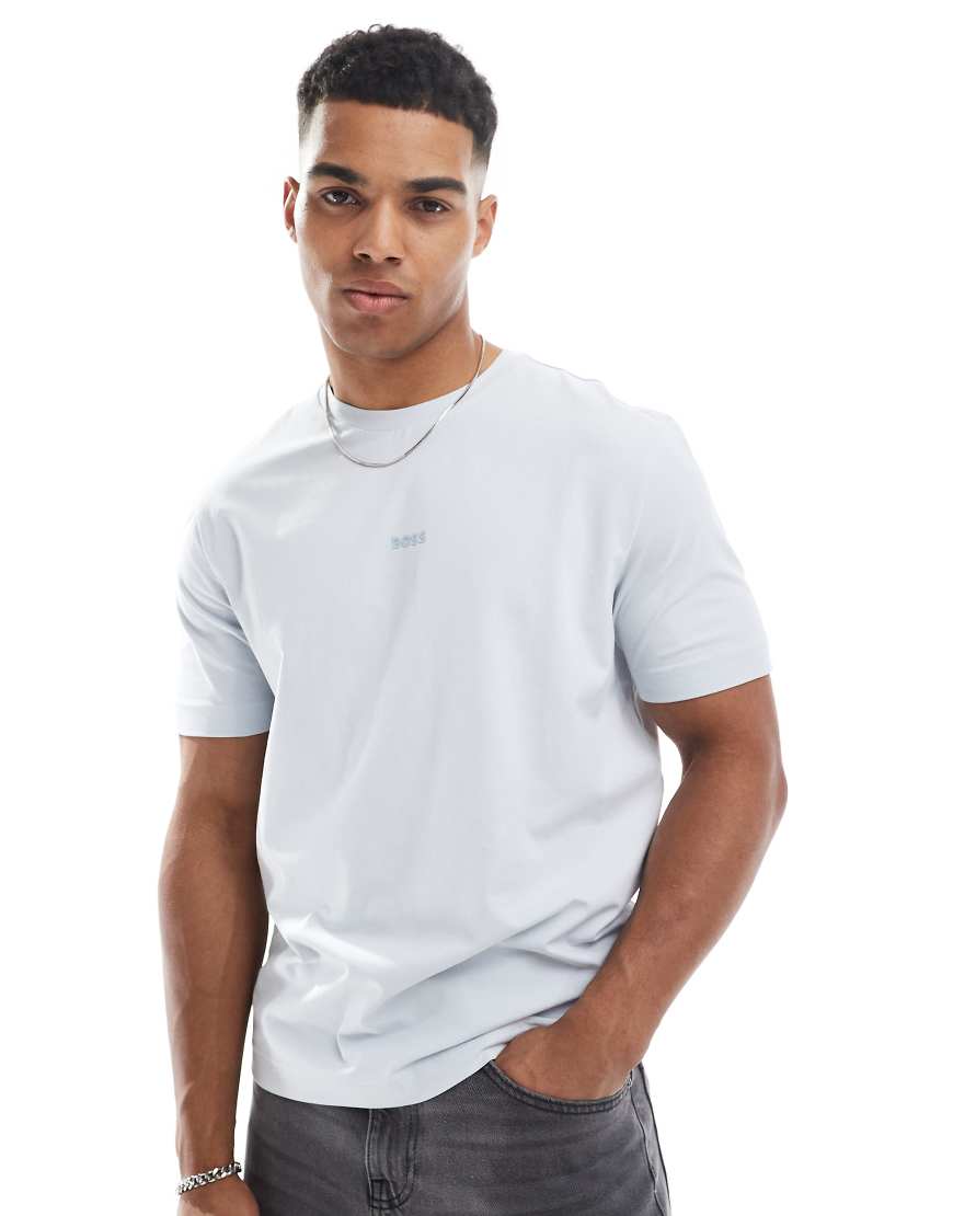 BOSS Orange - Tchup - T-Shirt in Hellgrau mit Logo von BOSS Orange