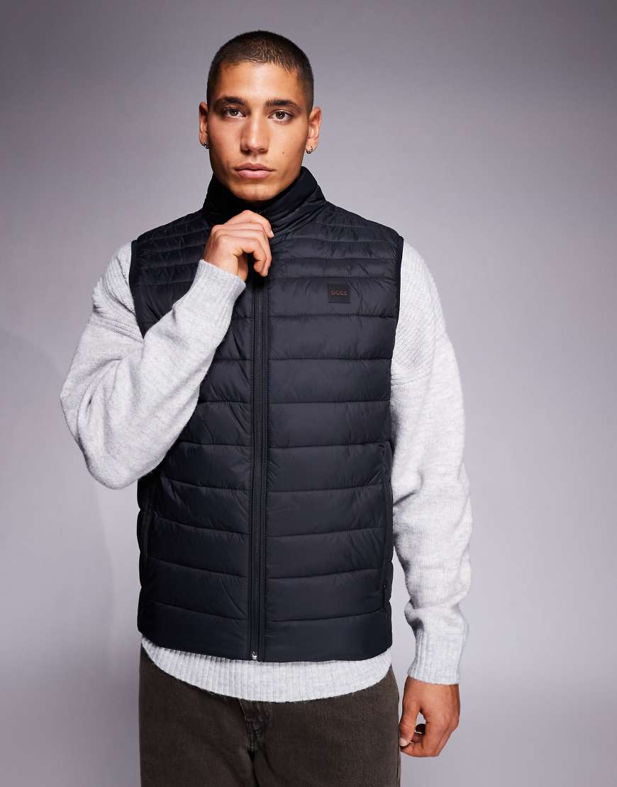 Boss Orange - Odeno - Leichte Slim Fit Pufferweste in Schwarz von BOSS Orange