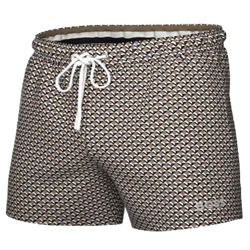 BOSS, Herren Badeshorts Catfish, Dark Beige, L von BOSS