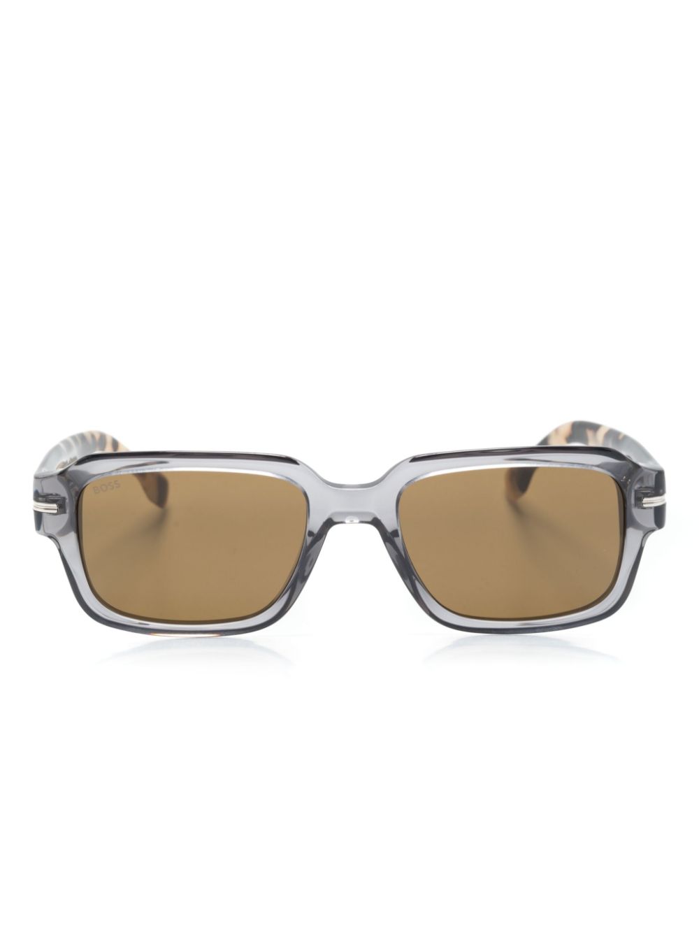 BOSS 1596/S Sonnenbrille mit eckigem Gestell - Grau von BOSS