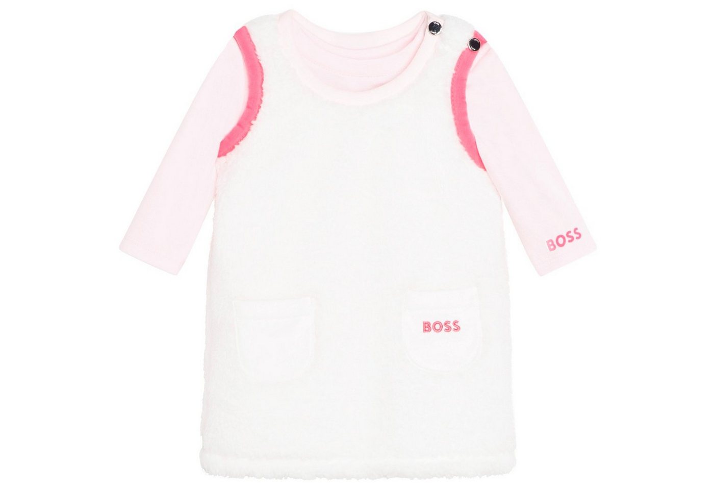 BOSS 2-in-1-Kleid BOSS Baby Set Shirt mit Kleid rosa weiß 6- 18 Monate von BOSS