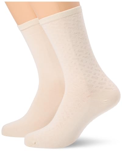 BOSS Damen 2p Monogram Cc W Regular Socks, Open White119, 35-38 EU von BOSS