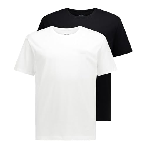 BOSS 2er Pack Herren Übergrößen T-Shirts Roundneck Comfort, Farbe:Mehrfarbig, Größe:4XL, Artikel:-980 Black/White von BOSS