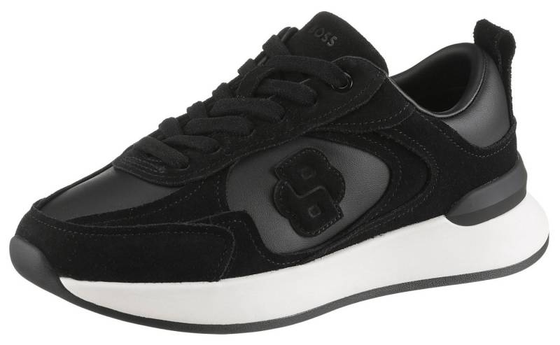 BOSS B Icon_Runn_sdnap Plateausneaker Schnürschuh, Halbschuh, Freizeitsneaker im Materialmix von BOSS