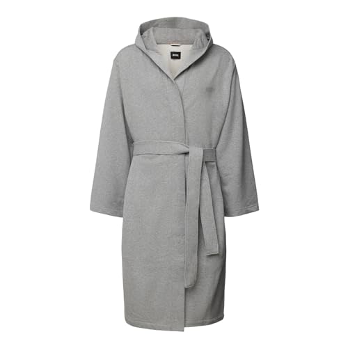 BOSS Herren Morgenmantel Loungewear Homewear French Terry Robe, Farbe:Grau, Größe:S, Artikel:-033 medium grey von BOSS