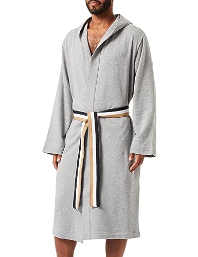 BOSS Bademantel Iconic F. Terry Robe, Grey, L von BOSS