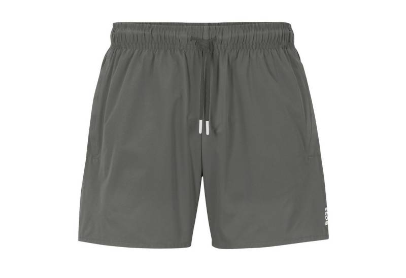 BOSS Badeshorts Iconic mit Zierstreifen in typischen Boss-Farben von BOSS