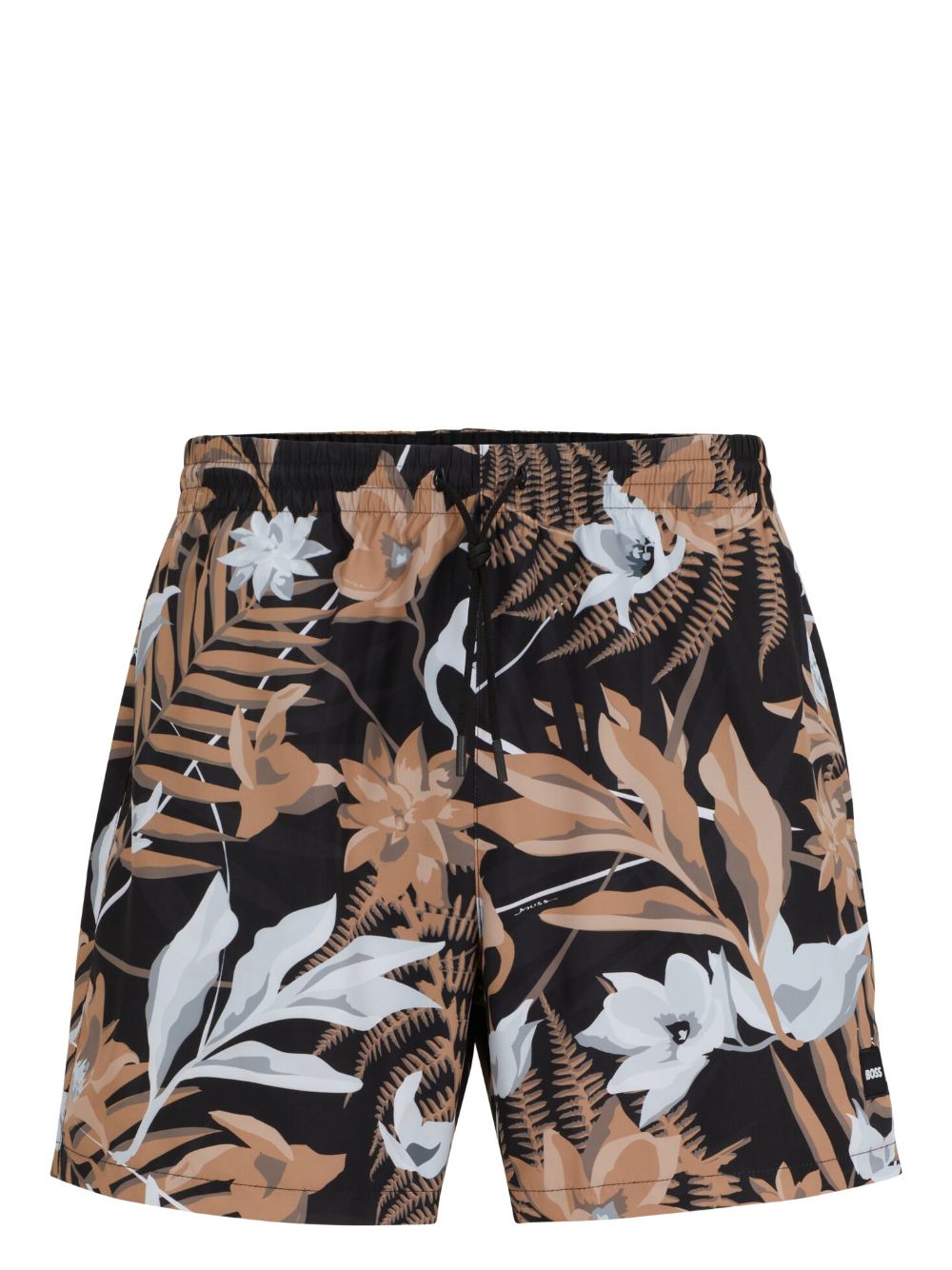 BOSS Badeshorts mit tropischem Print - Schwarz von BOSS