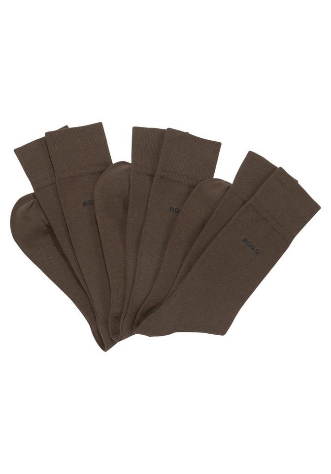 BOSS Basicsocken 3P RS Uni Colors (3-Paar) mit eingenähtem Logoschriftzug von BOSS