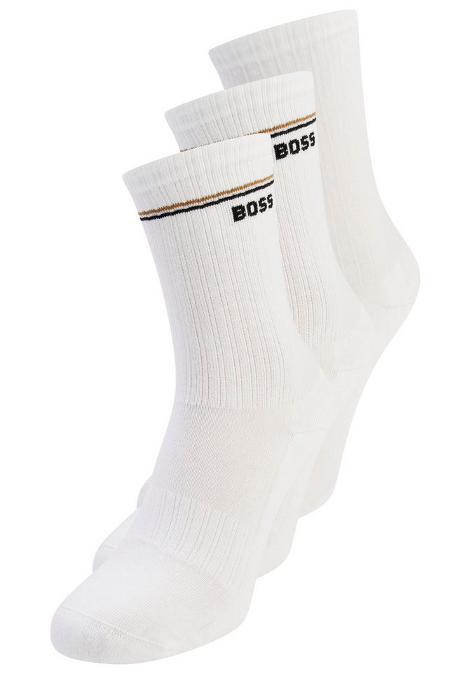 BOSS Basicsocken 3P QS Iconic CC SP W (3-Paar) kontrastfarbene Details von BOSS