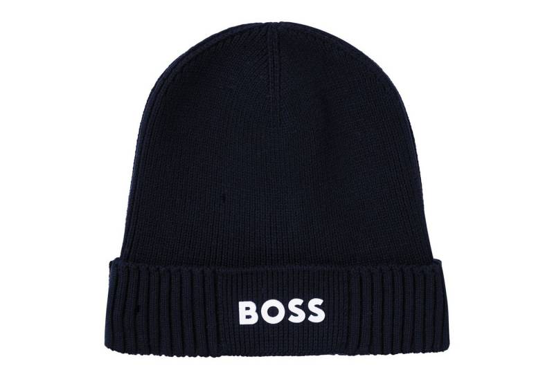BOSS Beanie Asic Beanie-X mit aufgesetztem BOSS Gummi-Logo von BOSS