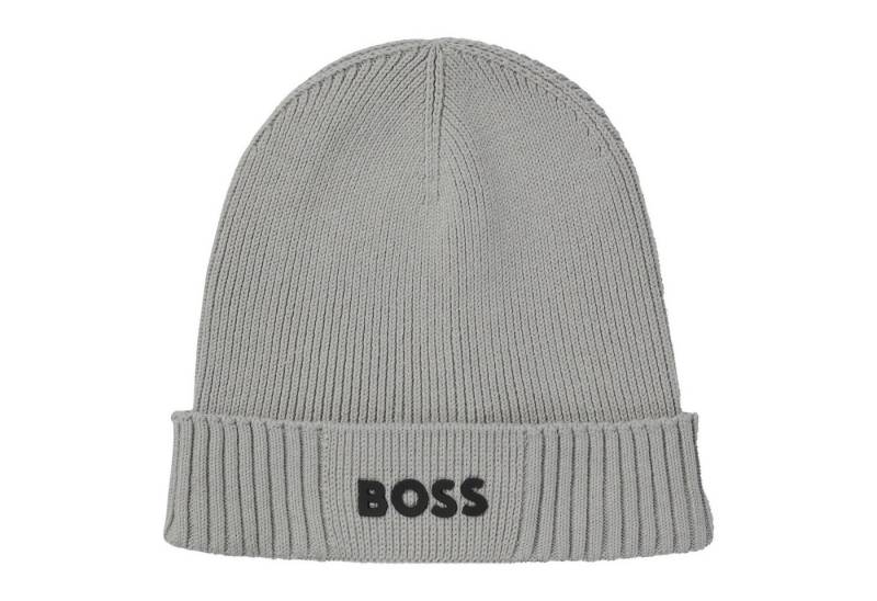 BOSS Beanie Asic Beanie-X mit aufgesetztem BOSS Gummi-Logo von BOSS