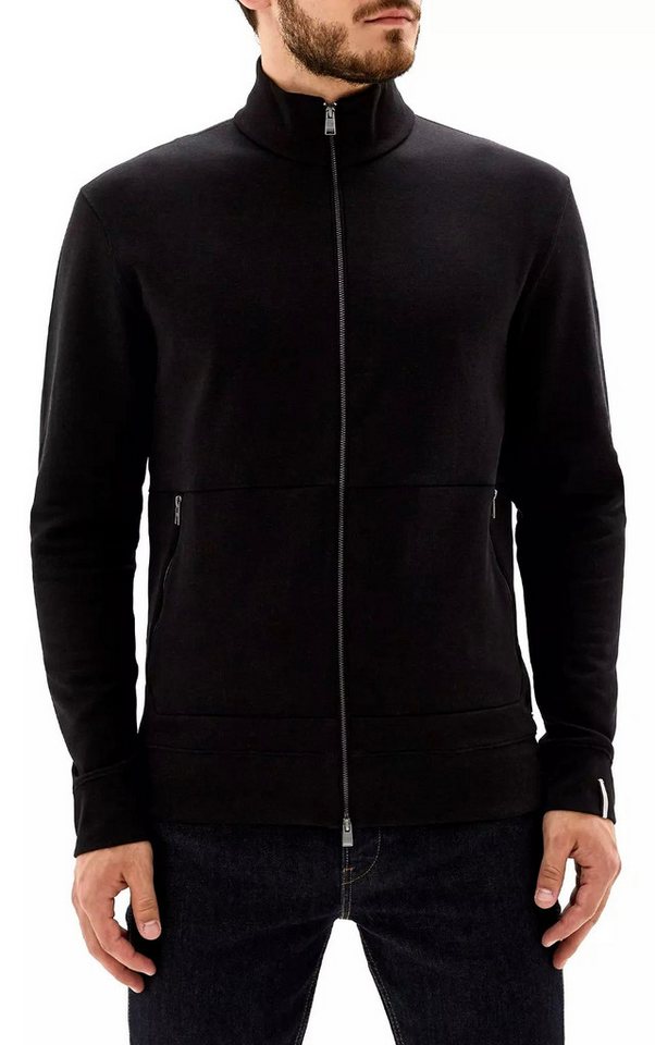 BOSS Blouson Sidney 11 Sweatjacke Reisverschluss Jacke Zwei-Wege-Reißverschluss, Reißverschlusstaschen, Gerippte Bündchen von BOSS