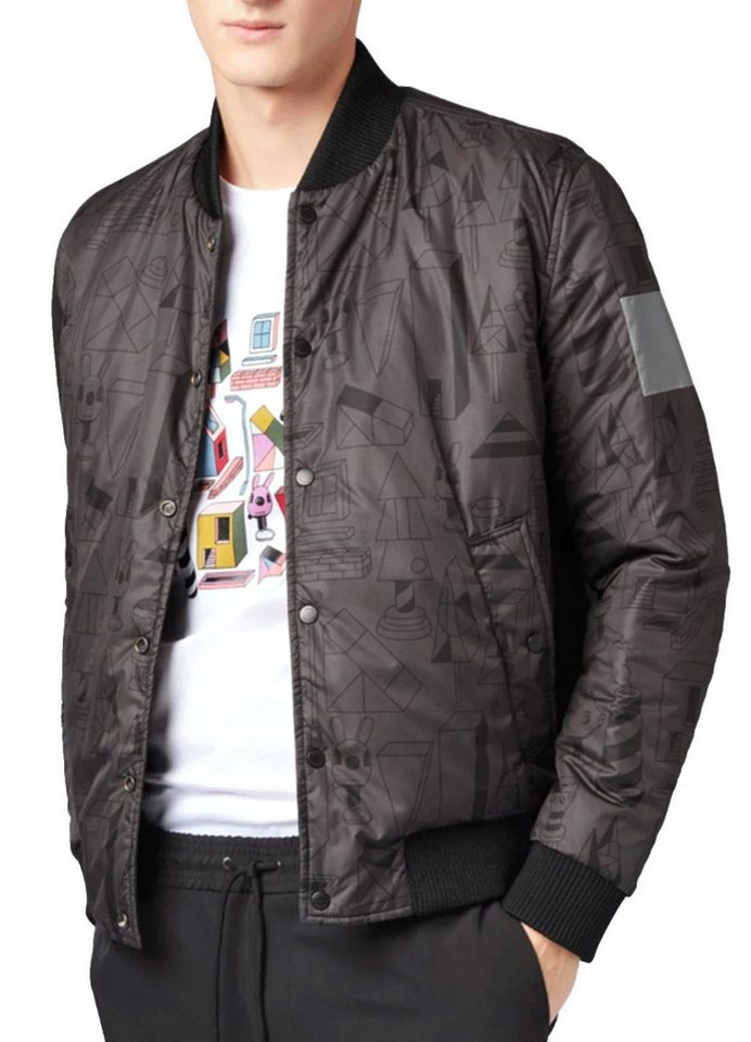 BOSS Bomberjacke x Jeremyville 2-in-1 Wende Jacke Blouson Limited Limitierte Sonderkollektion Reversible mit Jeremyville-Print von BOSS