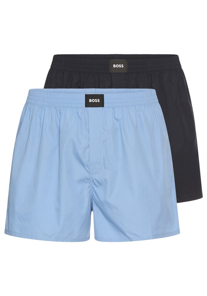 BOSS Boxer 2P Boxer S. CW Peach (Packung, 2-St., 2er) mit BOSS Logopatch auf dem Bund von BOSS