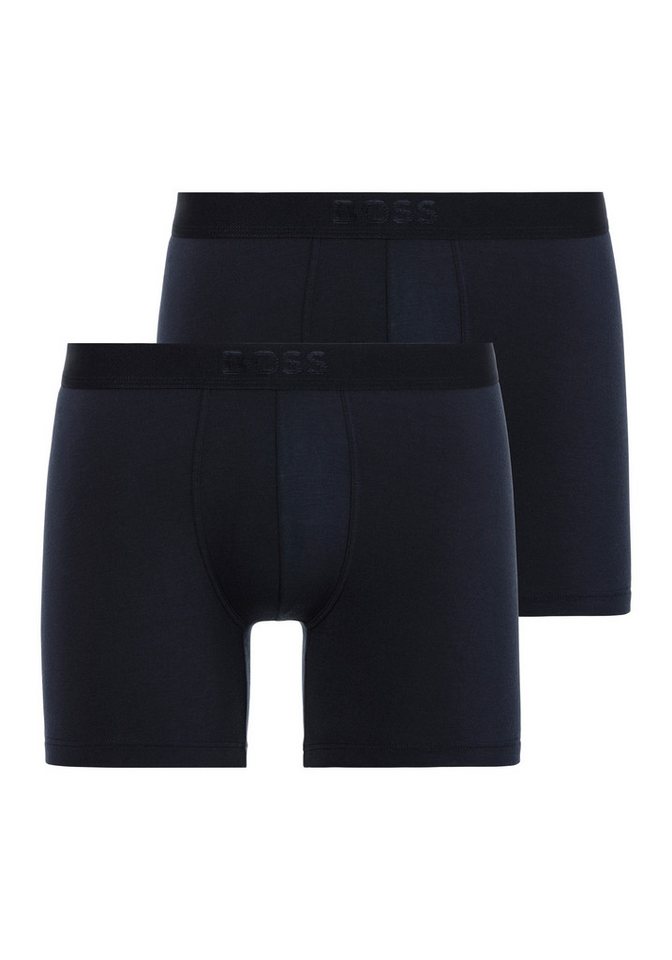 BOSS Boxer BoxerBr 2P UltraSoft (Packung, 2-St., 2er Pack) mit tonalem BOSS Logo-Elastikbund von BOSS