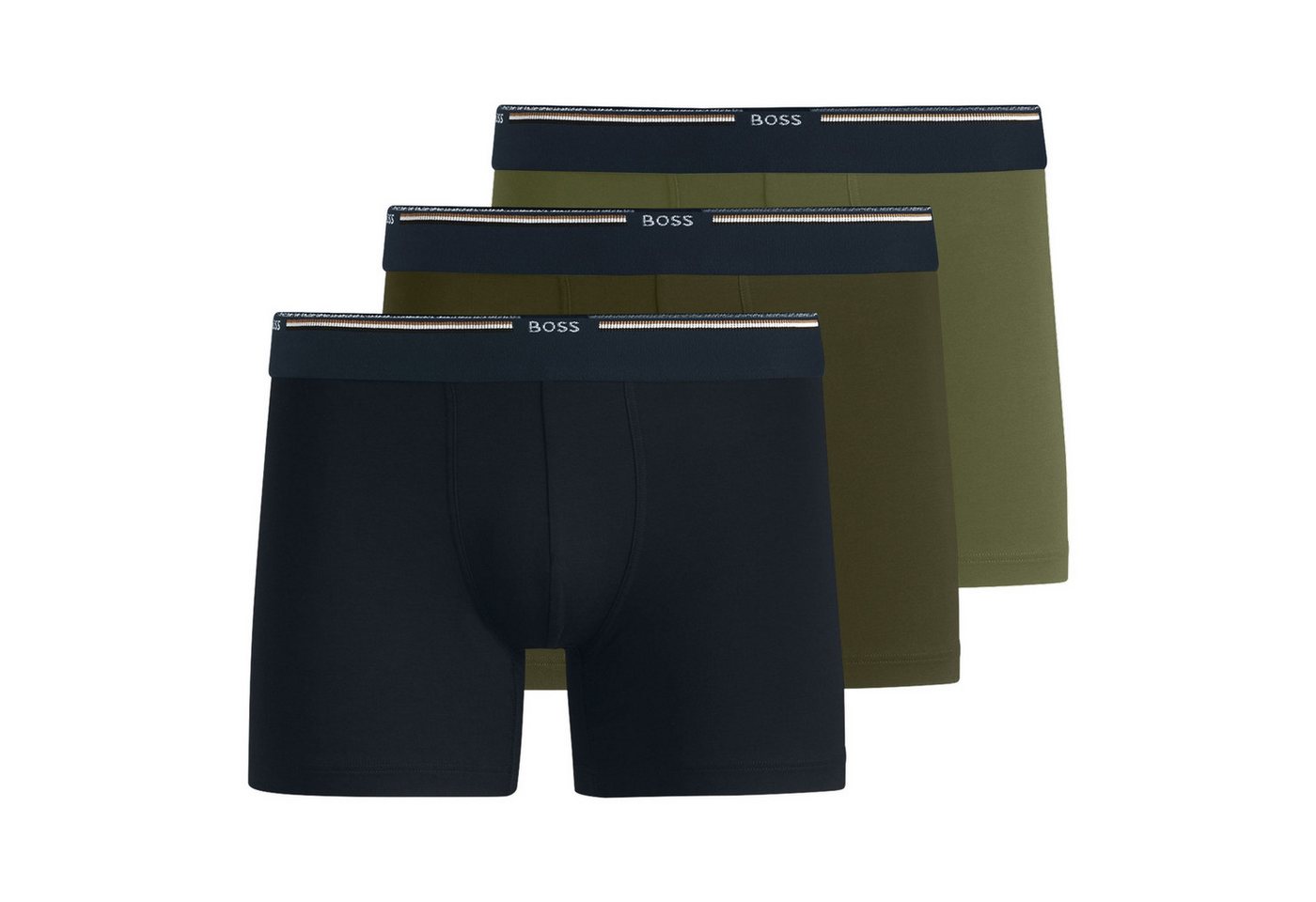 BOSS Boxer BoxerBr Bamboo (3-St) mit eingesticktem Markenschriftzug am Bund von BOSS