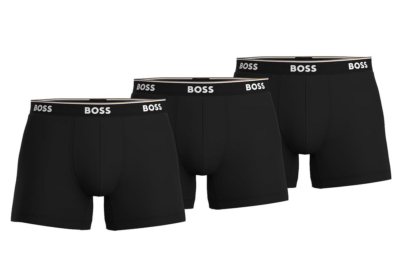 BOSS Boxer Brief 3P Power Herren Unterwäsche (Dreierpack, 3-St., 3er-Pack) figurbetonter Cyclist mit etwas längerem Bein im Dreierpack von BOSS