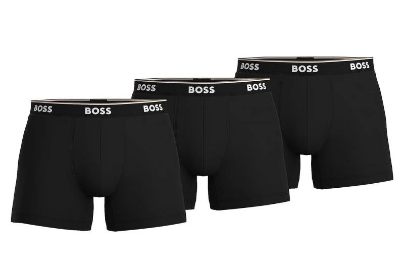 BOSS Boxer Brief 3P Power Herren Unterwäsche (Dreierpack, 3-St., 3er-Pack) figurbetonter Cyclist mit etwas längerem Bein im Dreierpack von BOSS