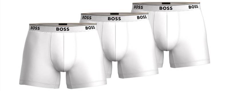 BOSS Boxer Brief 3P Power (Dreierpack, 3-St., 3er-Pack) figurbetonter Cyclist mit etwas längerem Bein im Dreierpack von BOSS
